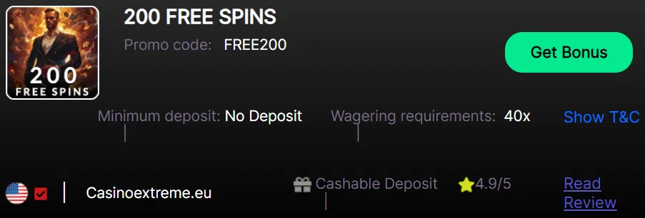 Extreme Casino Bonus 6 332x221