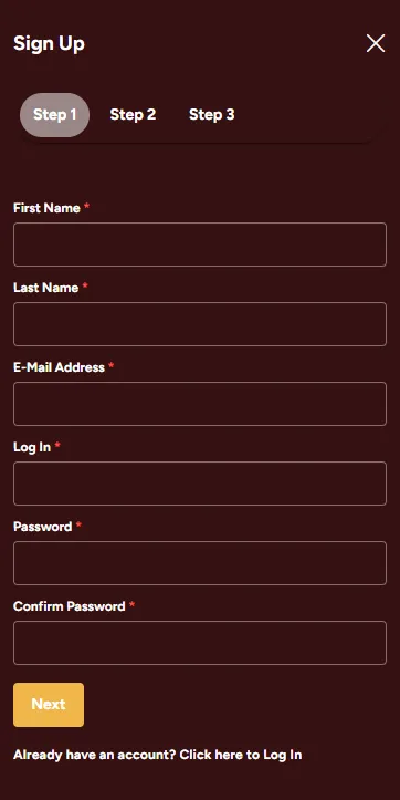 Grande Vegas Casino Registration 332x221