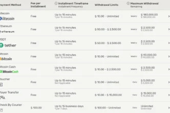 Ignition Casino Withdrawal Methods 332x221