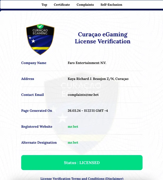 Mr Bet License 332x221